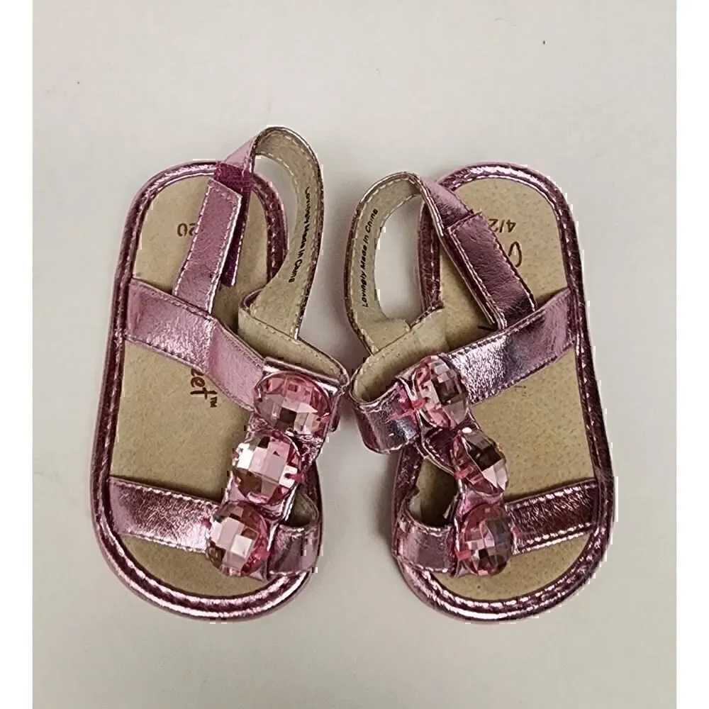 Squeaky Feet/Lanie Cakes Little Girls Sandals Size 4/5 Lots of 4